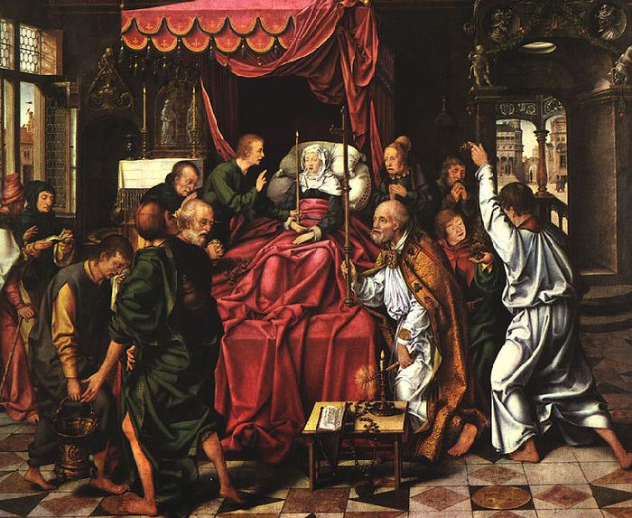 Joos van cleve The Death of the Virgin Sweden oil painting art